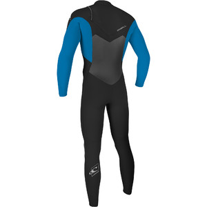 2020 O'Neill Mens Epic 4/3mm Chest Zip Wetsuit 5354 - Black / Bright Blue